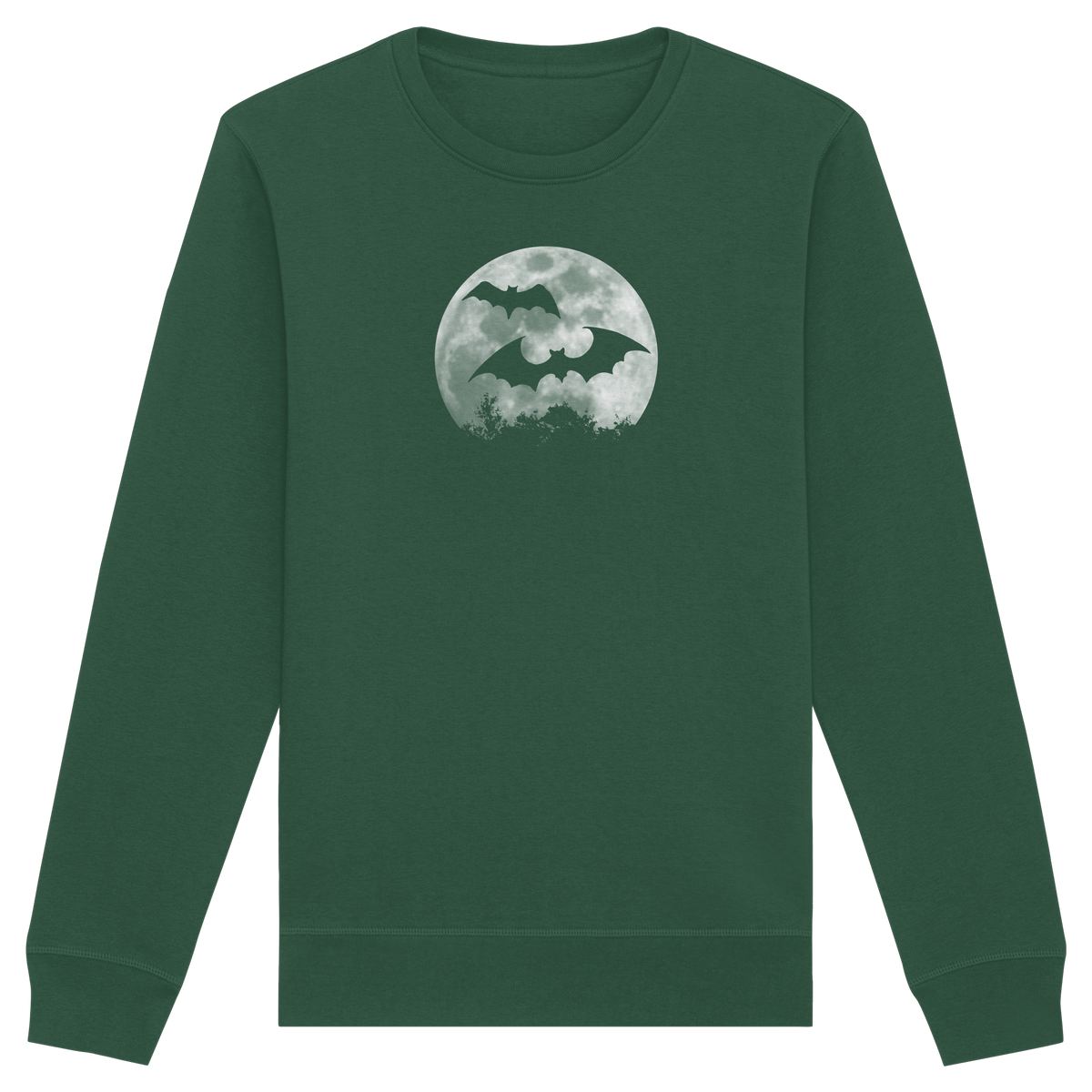 Fledermaus Silhouetten bei Vollmond - Organic Basic Unisex Sweatshirt