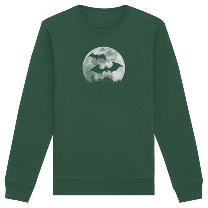 Fledermaus Silhouetten bei Vollmond - Organic Basic Unisex Sweatshirt