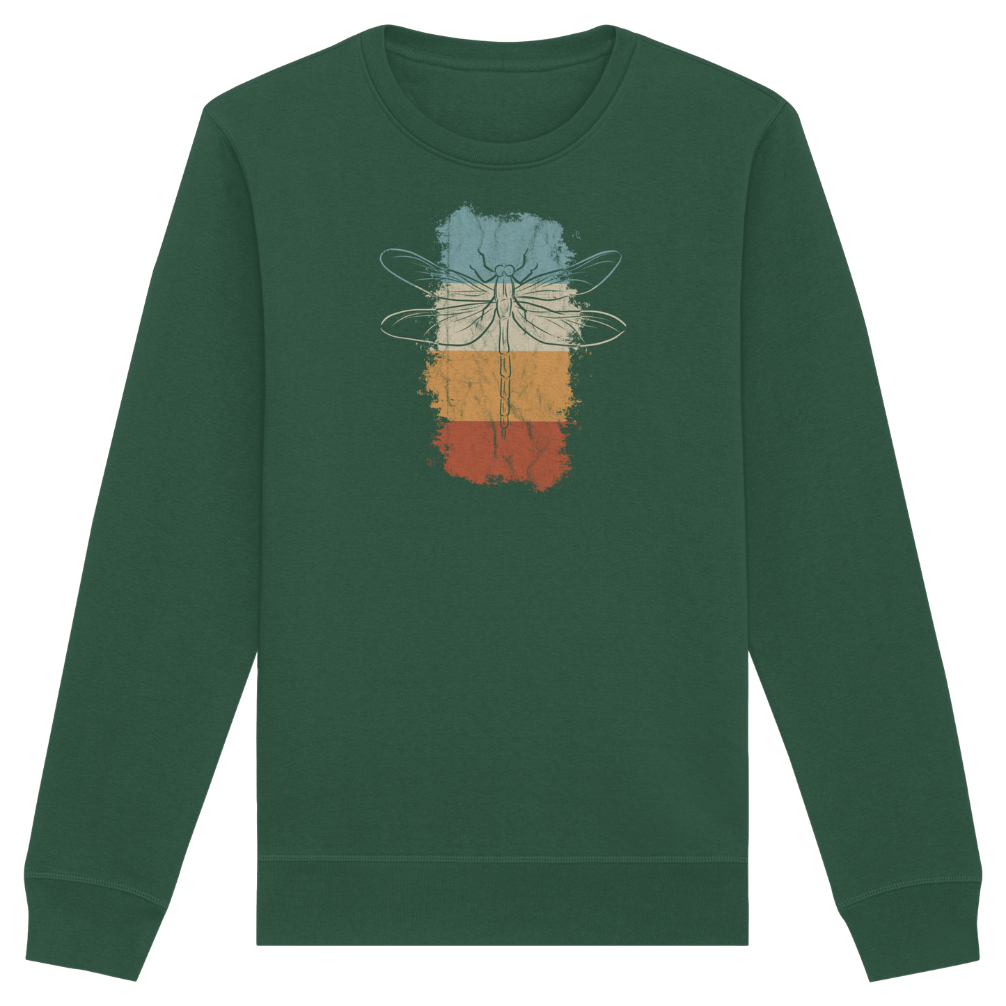 Retro Kunst Libelle | Vintage Dragonfly - Organic Basic Unisex Sweatshirt