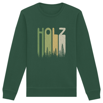 Holz Retro Wald Schriftzug - Organic Basic Unisex Sweatshirt