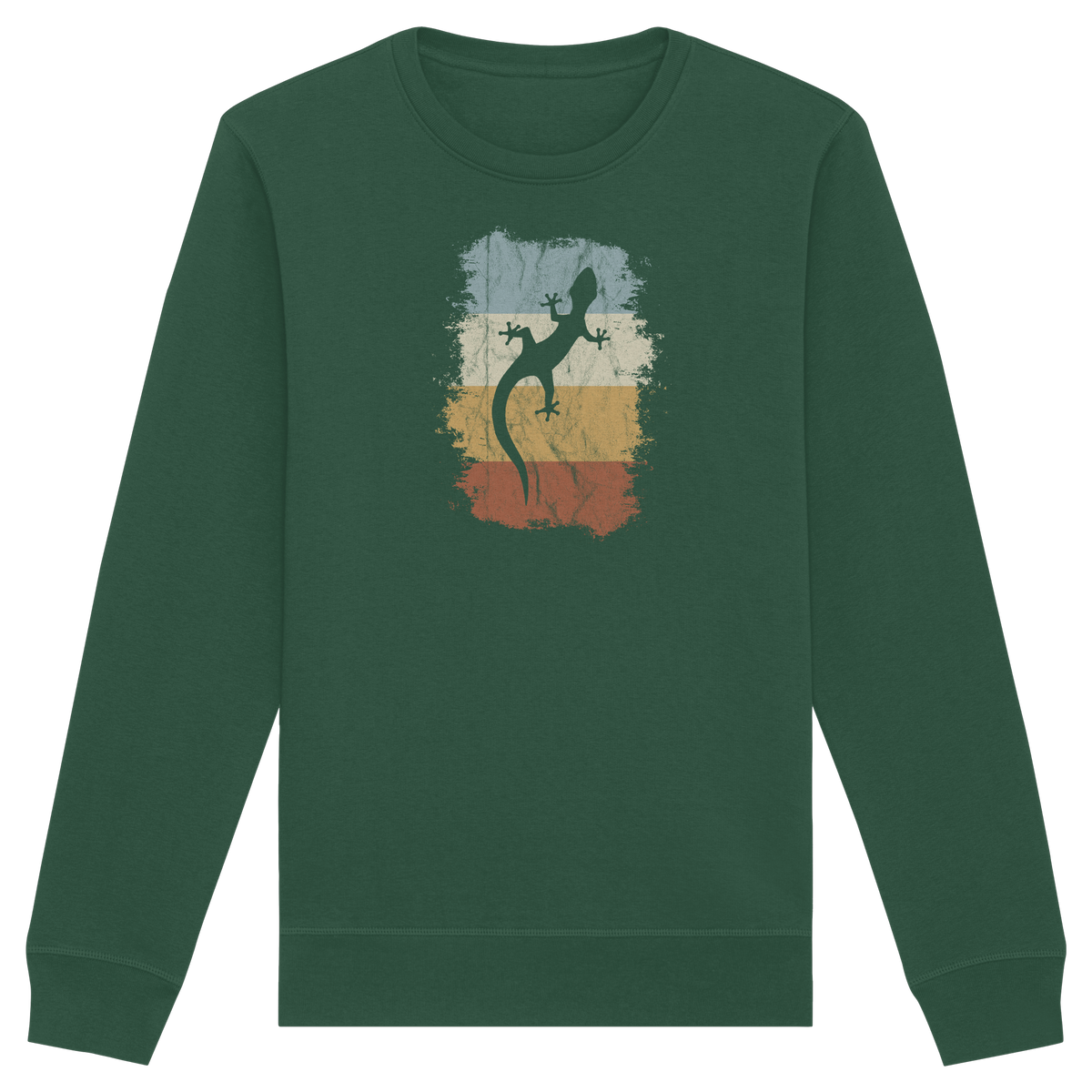 Retro Gecko Salamander Silhouette - Organic Basic Unisex Sweatshirt