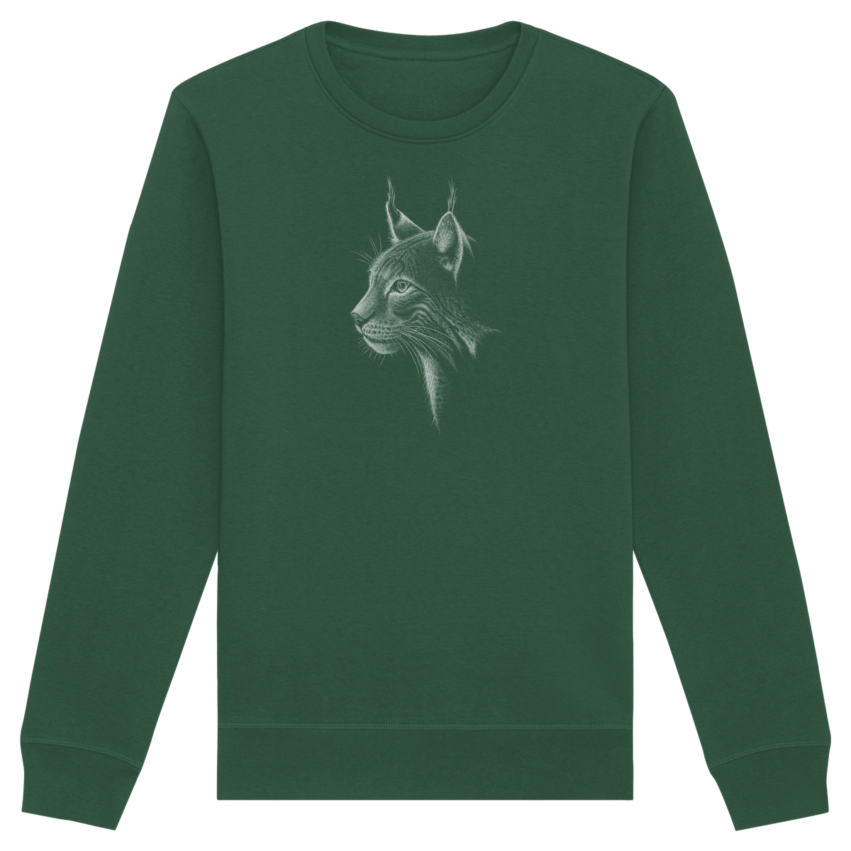 Luchs Kritzelkunst Wildkatze Illustration - Organic Basic Unisex Sweatshirt