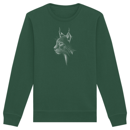 Luchs Kritzelkunst Wildkatze Illustration - Organic Basic Unisex Sweatshirt
