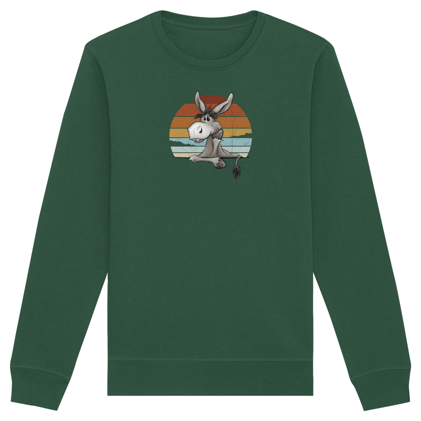 Lässiges Maultier Retro Esel - Organic Basic Unisex Sweatshirt