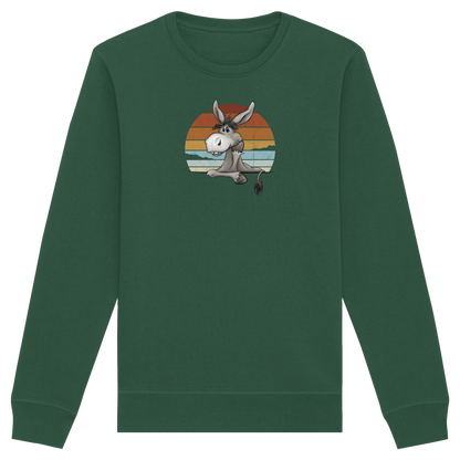 Lässiges Maultier Retro Esel - Organic Basic Unisex Sweatshirt