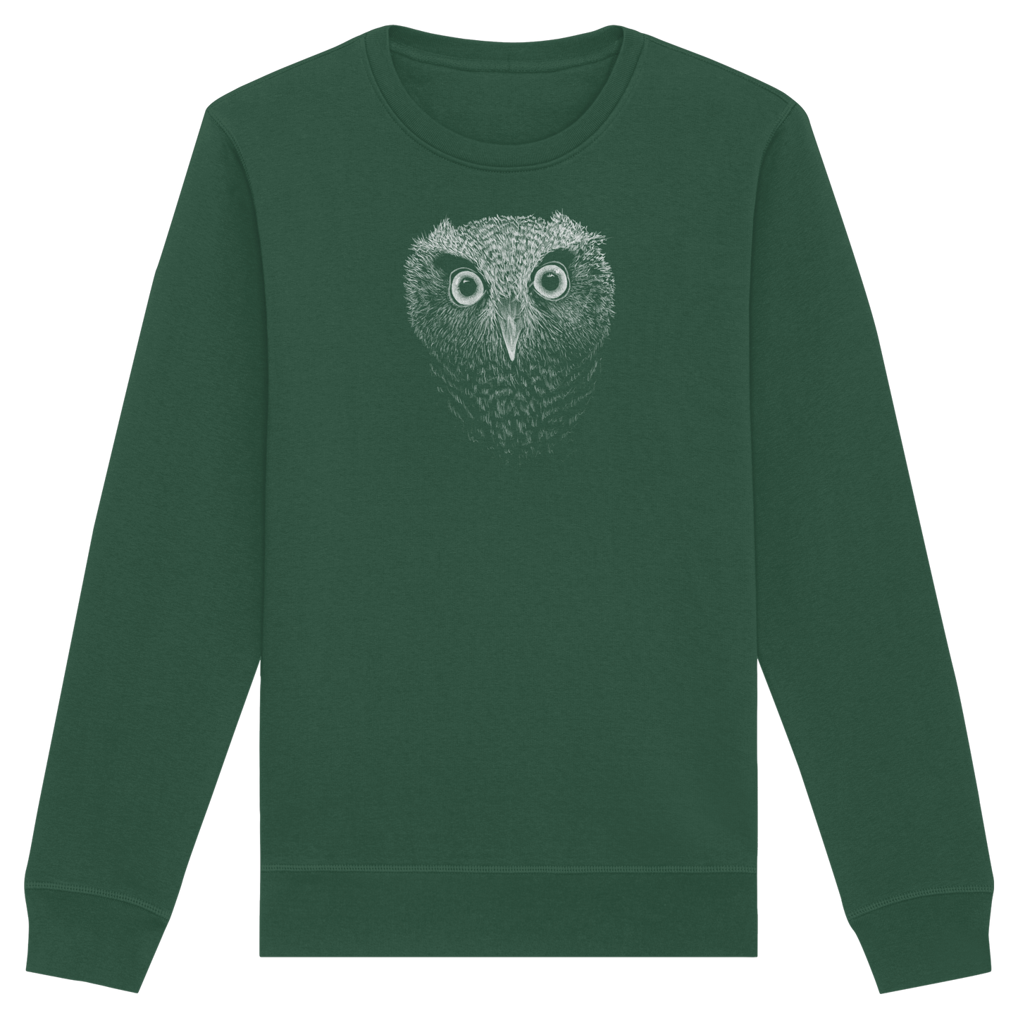 Eule Kritzelkunst Illustration - Organic Basic Unisex Sweatshirt
