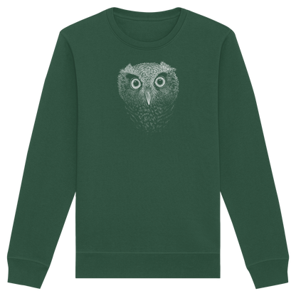 Eule Kritzelkunst Illustration - Organic Basic Unisex Sweatshirt