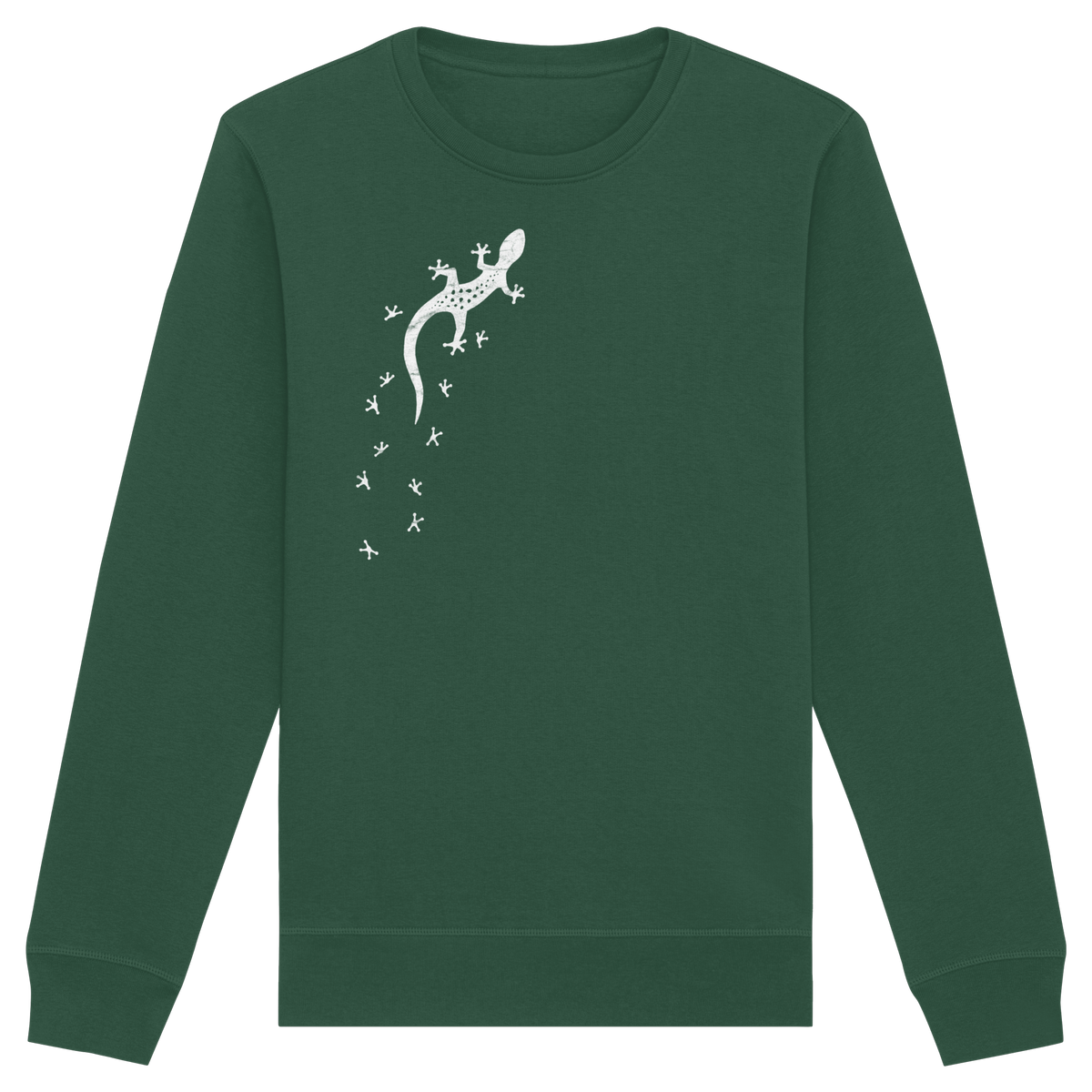 Gecko Eidechse Silhouette hell - Organic Basic Unisex Sweatshirt