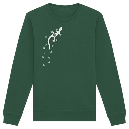 Gecko Eidechse Silhouette hell - Organic Basic Unisex Sweatshirt