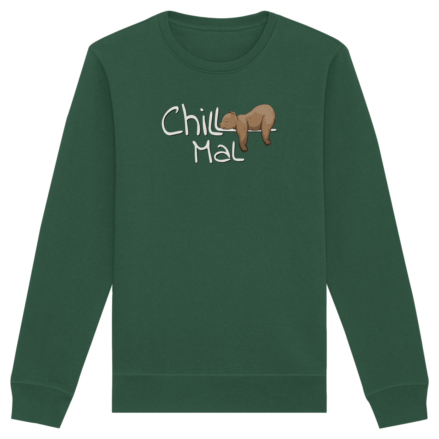 Chill Mal schläfriger Braunbär - Organic Basic Unisex Sweatshirt