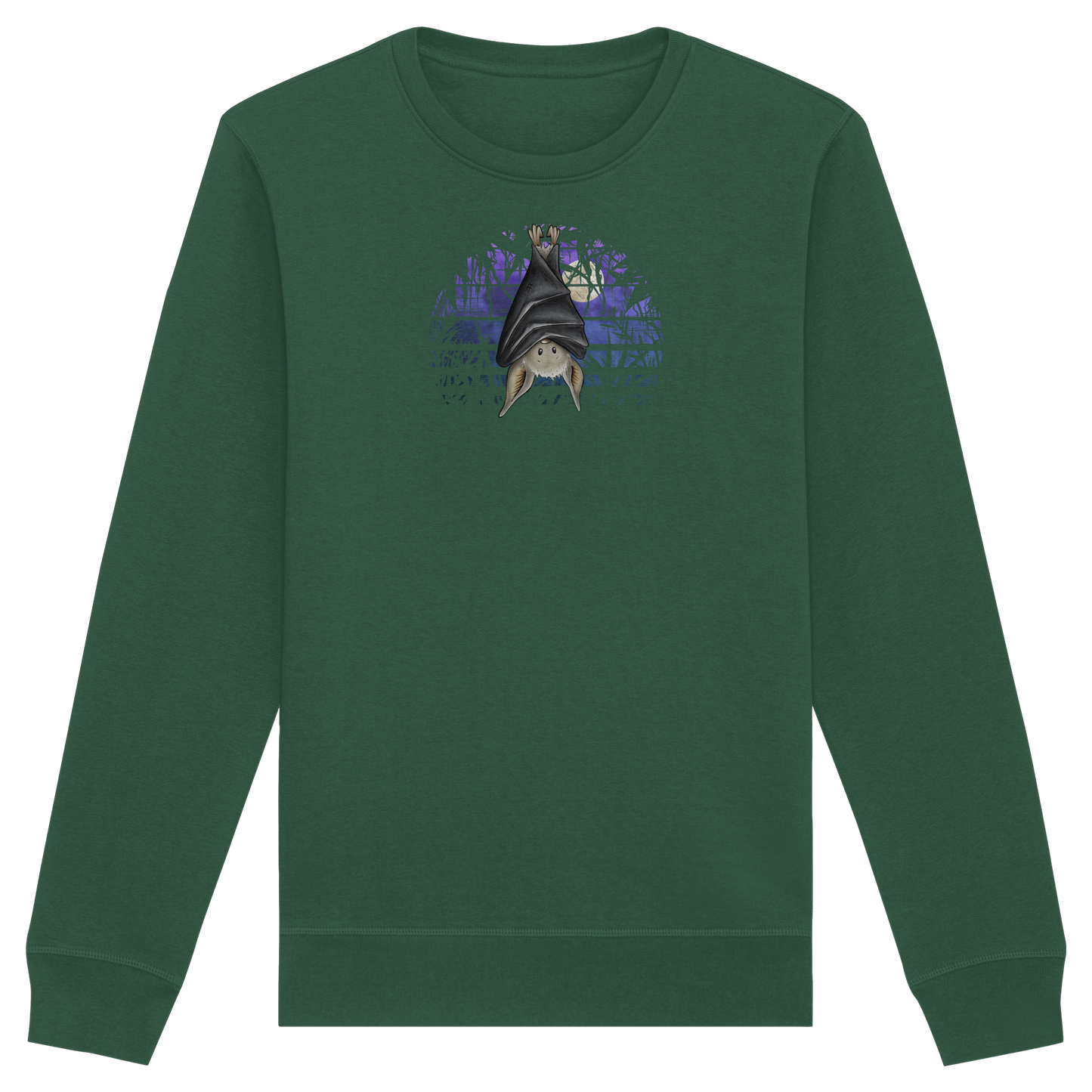 Fledermaus in blauer Nacht - Organic Basic Unisex Sweatshirt