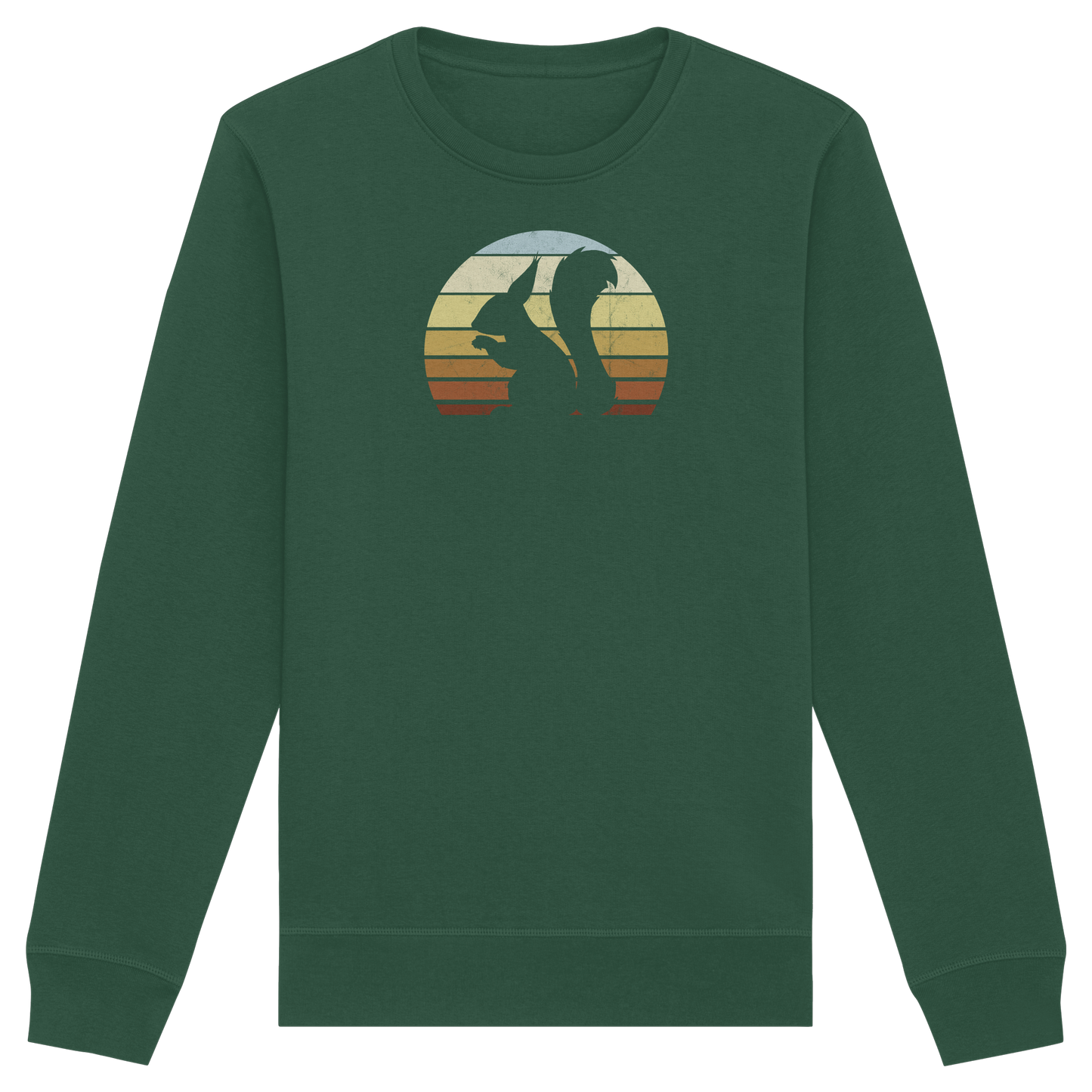 Retro Eichhörnchen Silhouette - Organic Basic Unisex Sweatshirt