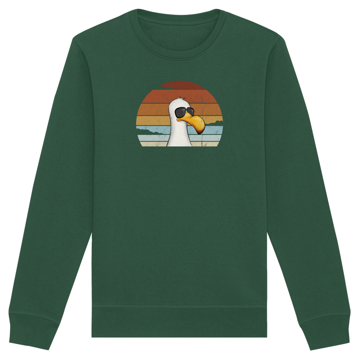 Cool lässige Retro Möwe - Organic Basic Unisex Sweatshirt