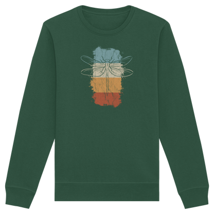 Retro Kunst Libelle | Vintage Dragonfly - Organic Basic Unisex Sweatshirt