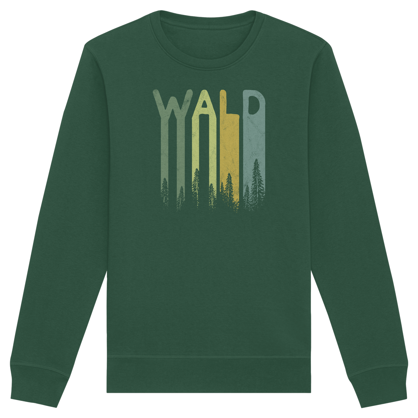 Wald Retro Forst Schriftzug - Organic Basic Unisex Sweatshirt