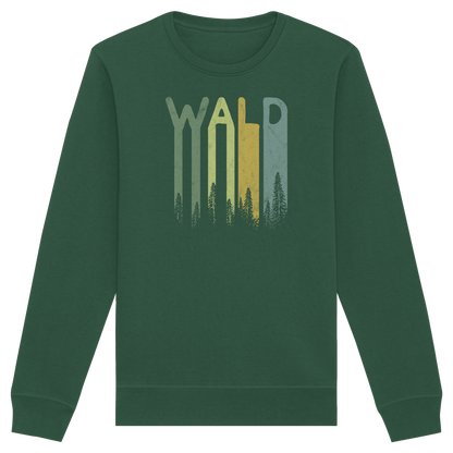 Wald Retro Forst Schriftzug - Organic Basic Unisex Sweatshirt