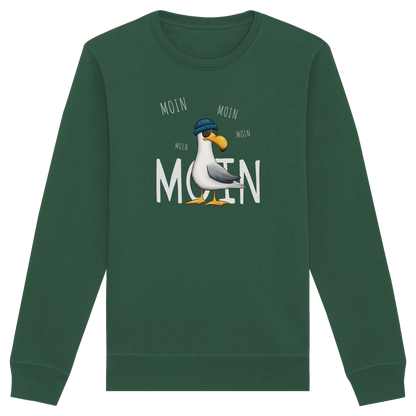 Moin Moin Lässige Hipster Möwe  - Organic Basic Unisex Sweatshirt