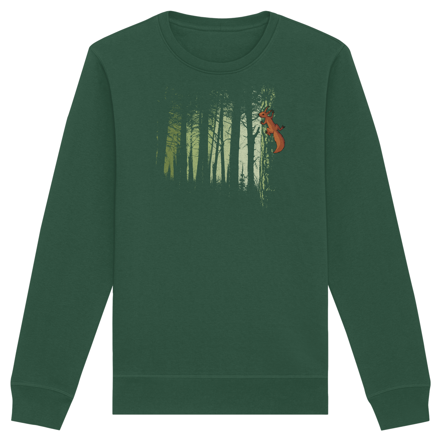 Eichhörnchen im Zwielicht-Wald - Organic Basic Unisex Sweatshirt