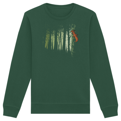 Eichhörnchen im Zwielicht-Wald - Organic Basic Unisex Sweatshirt
