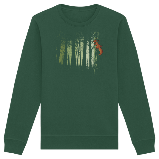 Eichhörnchen im Zwielicht-Wald - Organic Basic Unisex Sweatshirt