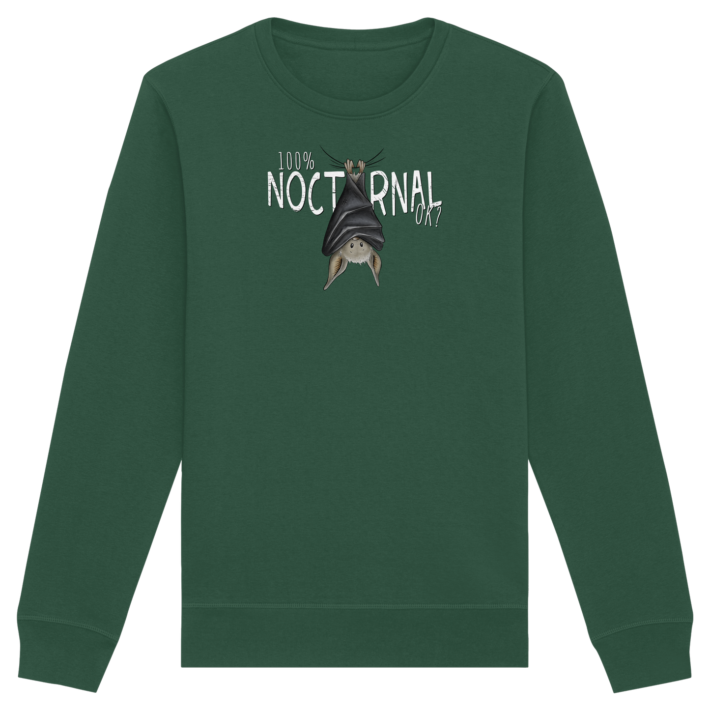 100% nachtaktive Fledermaus - Organic Basic Unisex Sweatshirt