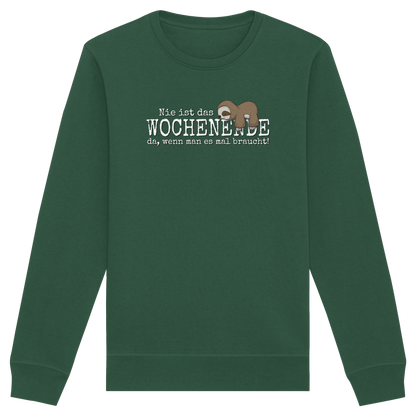 Kawaii Faultier Wochenende - Organic Basic Unisex Sweatshirt