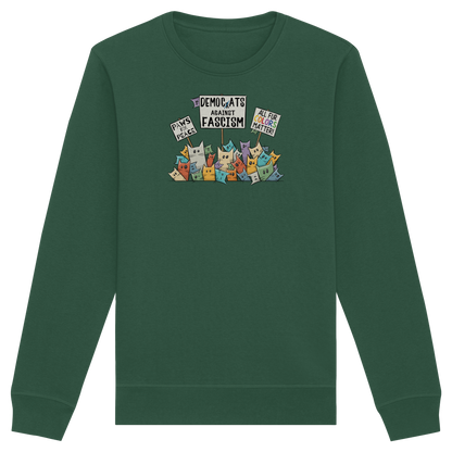 Demo-Katzen gegen Faschismus und für Vielfalt - Organic Basic Unisex Sweatshirt