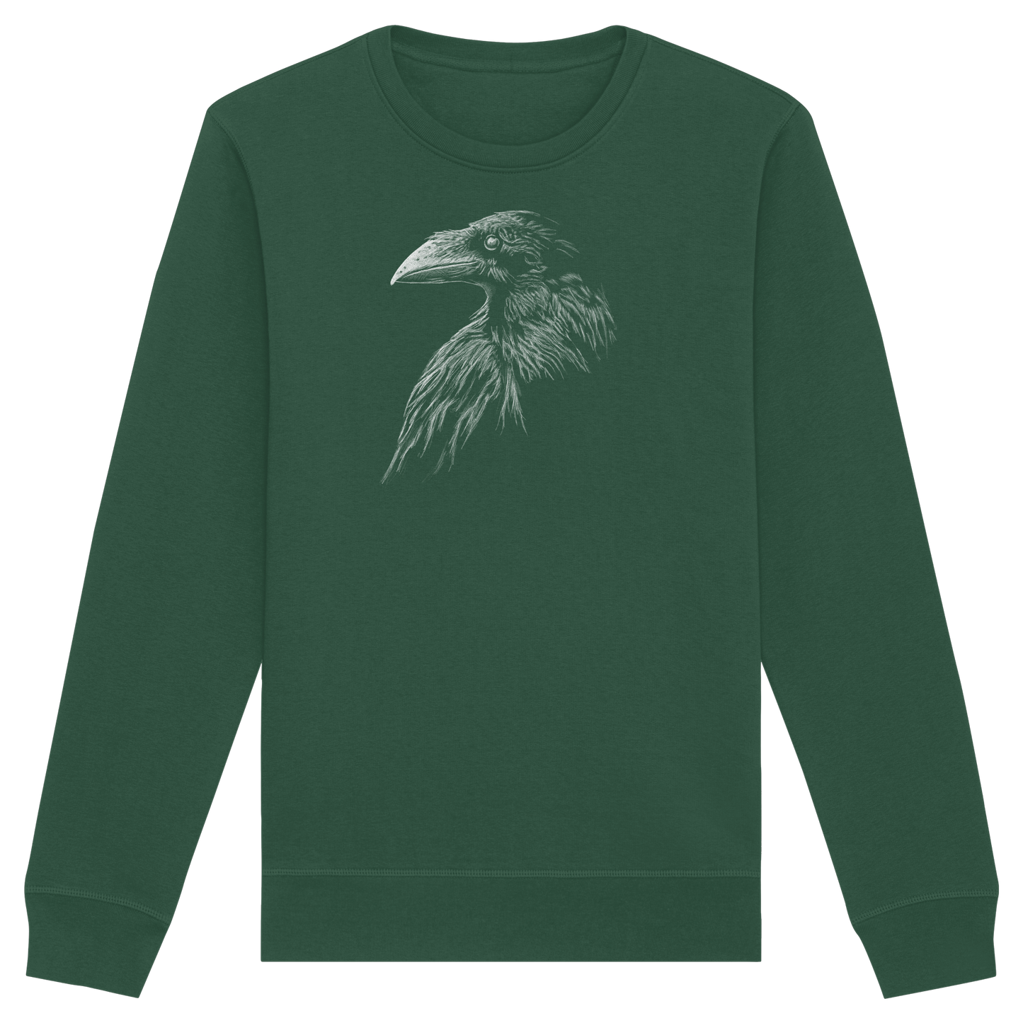 Kritzelkunst Rabe Krähe - Organic Basic Unisex Sweatshirt