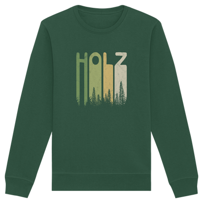 Holz Retro Wald Schriftzug - Organic Basic Unisex Sweatshirt
