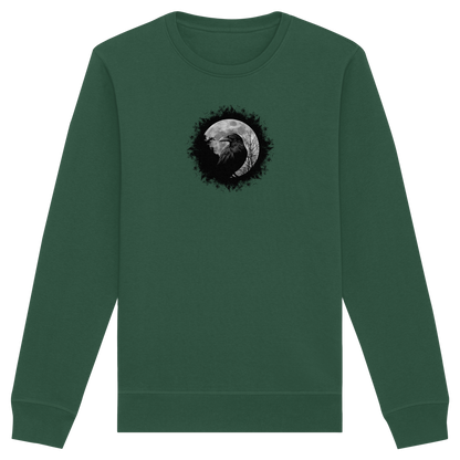 Schwarzer Rabe bei Vollmond  - Organic Basic Unisex Sweatshirt