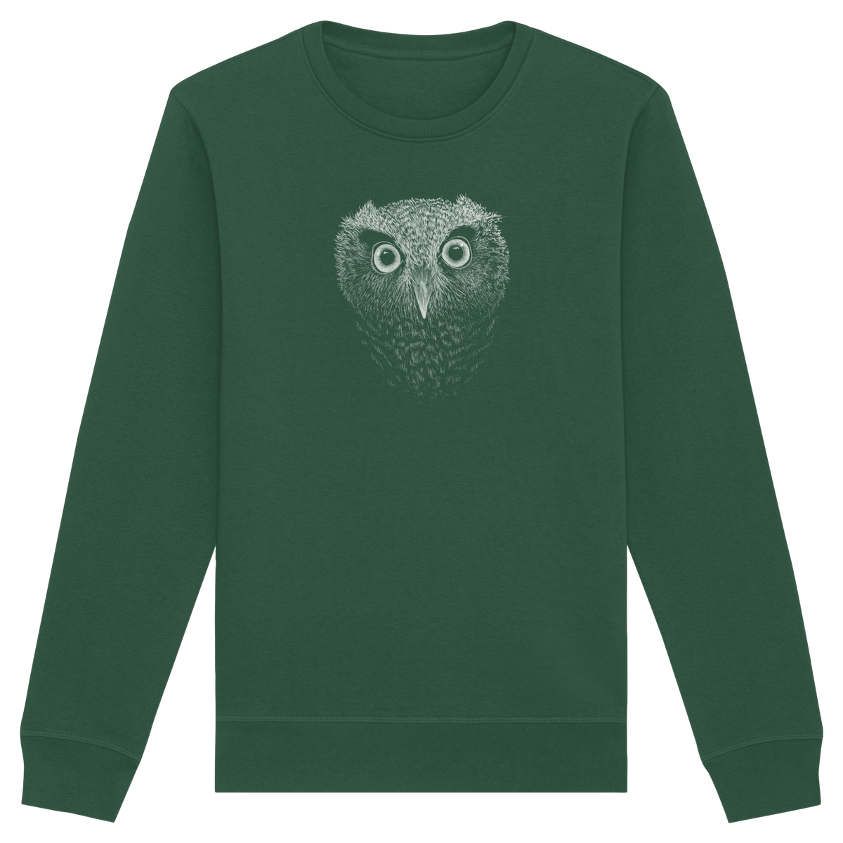 Eule Kritzelkunst Illustration - Organic Basic Unisex Sweatshirt