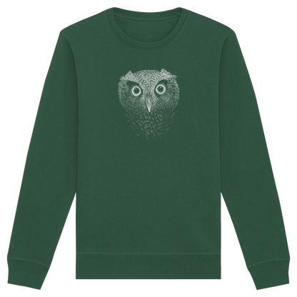 Eule Kritzelkunst Illustration - Organic Basic Unisex Sweatshirt