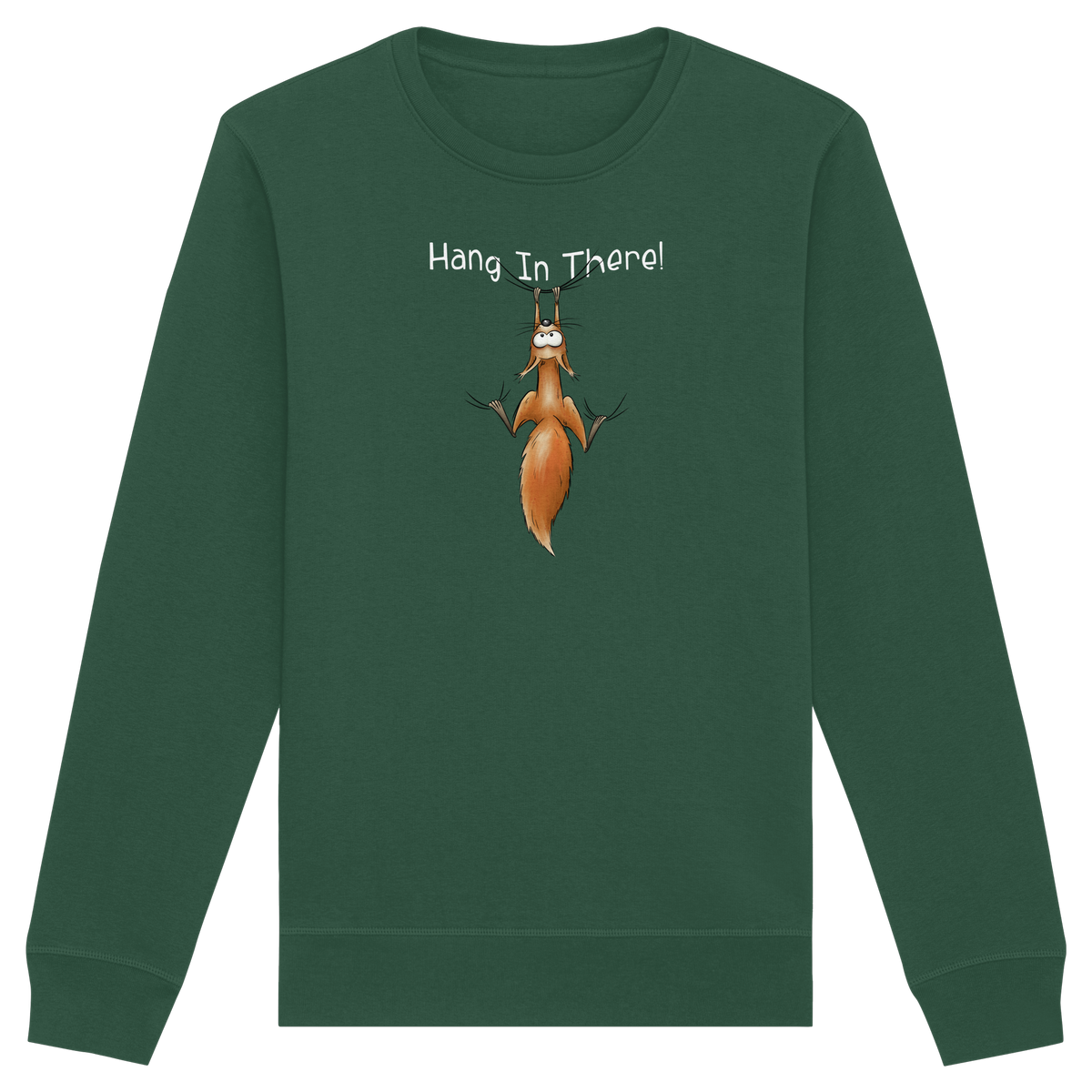 Hang In There | Lässiges Eichhörnchen - Organic Basic Unisex Sweatshirt