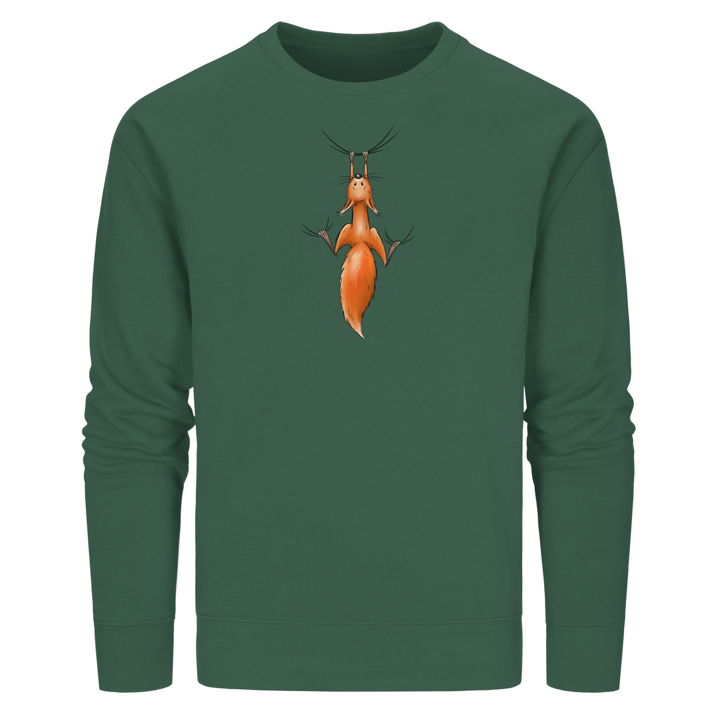Rotes Eichhörnchen hängt ab - Organic Basic Unisex Sweatshirt