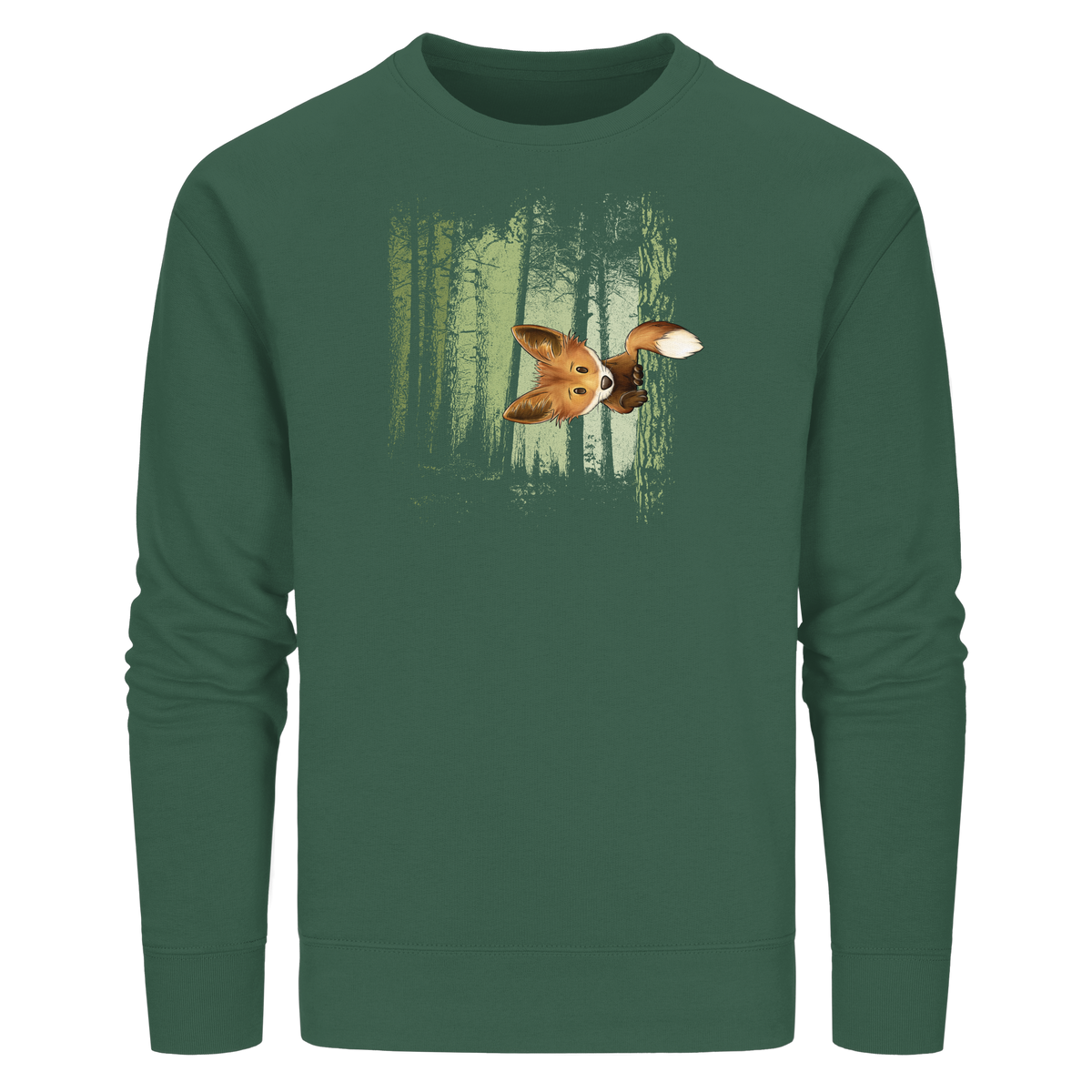 Fuchs im Zwielicht-Wald - Organic Basic Unisex Sweatshirt