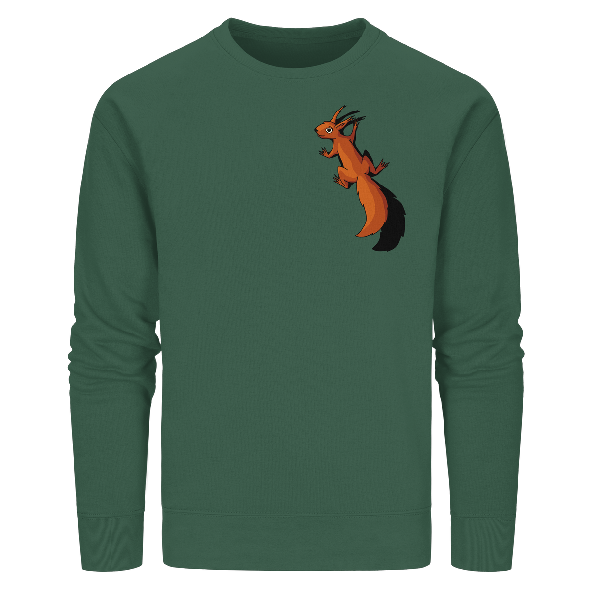 Süßes Eichhörnchen klettert - Organic Basic Unisex Sweatshirt
