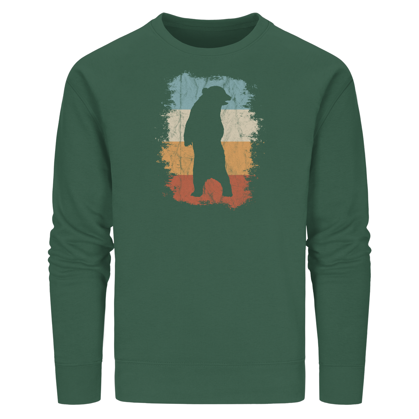Retro Bären-Silhouette - Organic Basic Unisex Sweatshirt