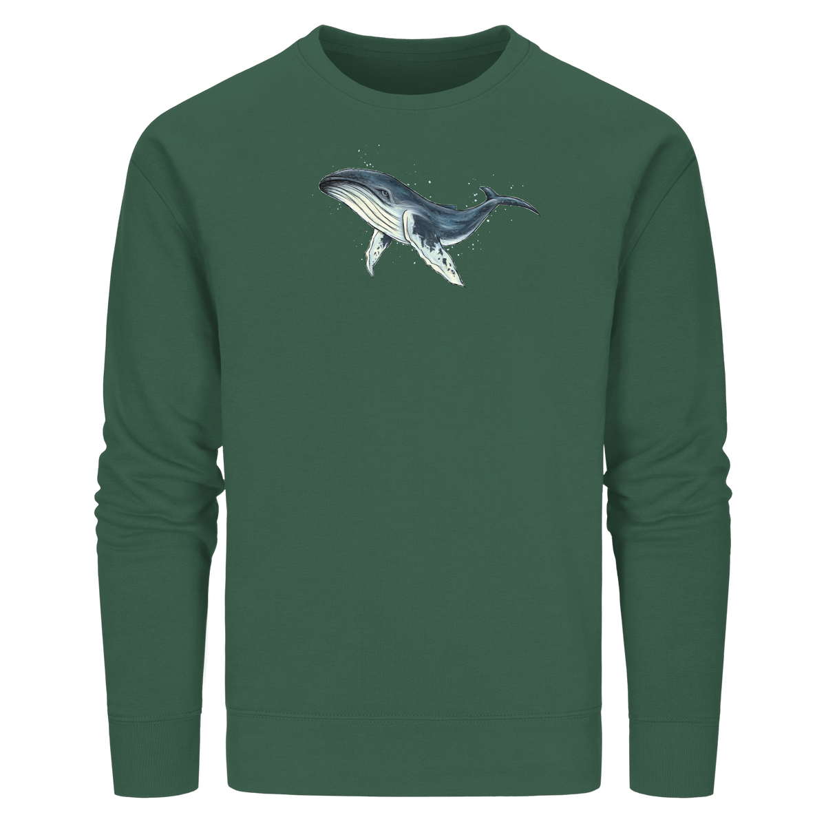 Tiefsee Ozean-Riese Buckelwal - Organic Basic Unisex Sweatshirt