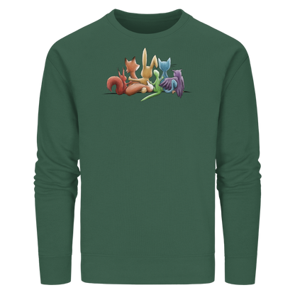 Regenbogen Tiere für Freundschaft, Toleranz und Vielfalt - Organic Basic Unisex Sweatshirt