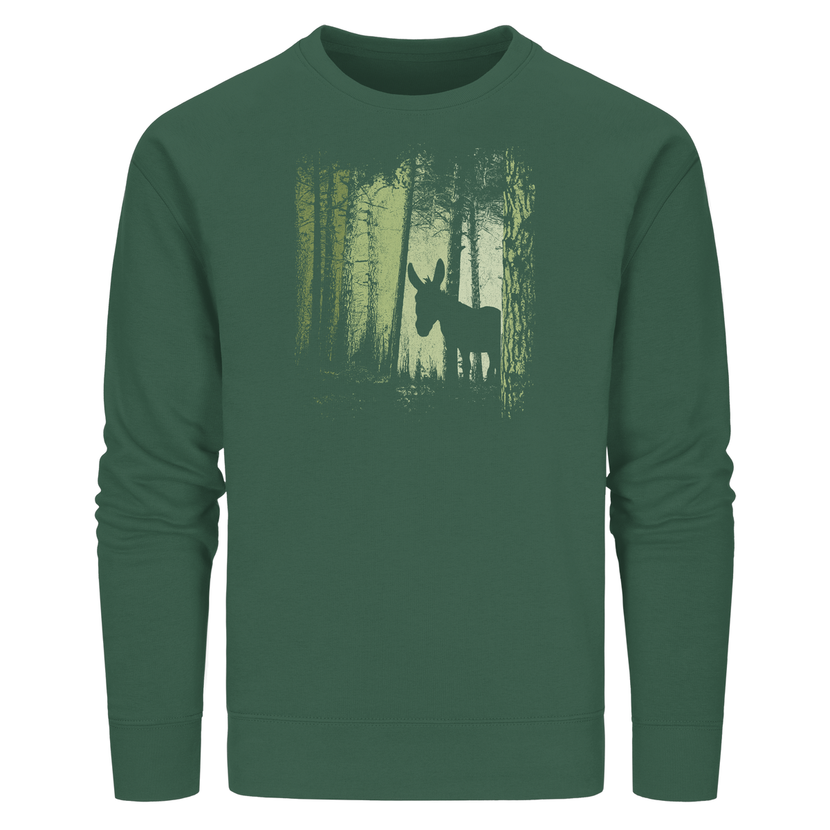 Esel im Zwielicht-Wald - Organic Basic Unisex Sweatshirt