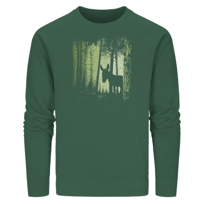 Esel im Zwielicht-Wald - Organic Basic Unisex Sweatshirt