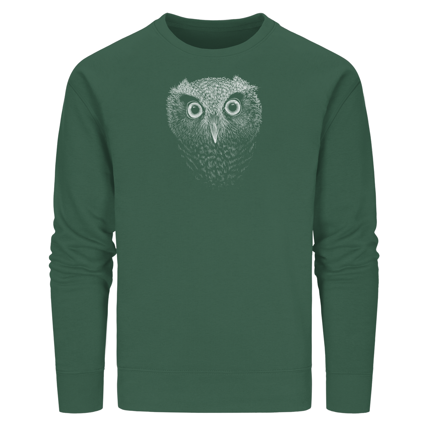 Eule Kritzelkunst Illustration - Organic Basic Unisex Sweatshirt