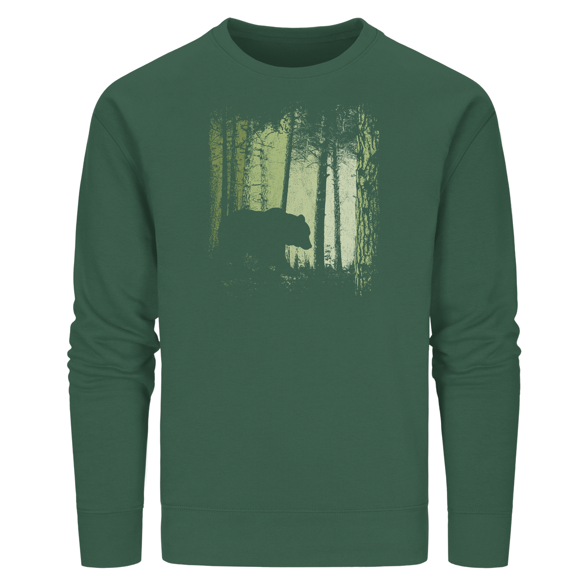 Braunbär im Zwielicht Wald - Organic Basic Unisex Sweatshirt