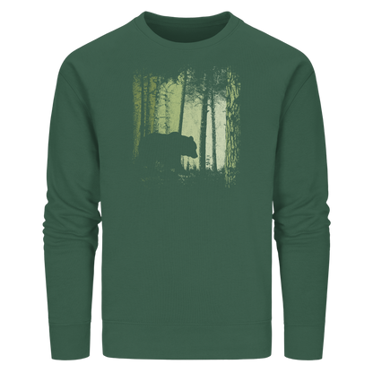 Braunbär im Zwielicht Wald - Organic Basic Unisex Sweatshirt