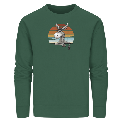 Lässiges Maultier Retro Esel - Organic Basic Unisex Sweatshirt