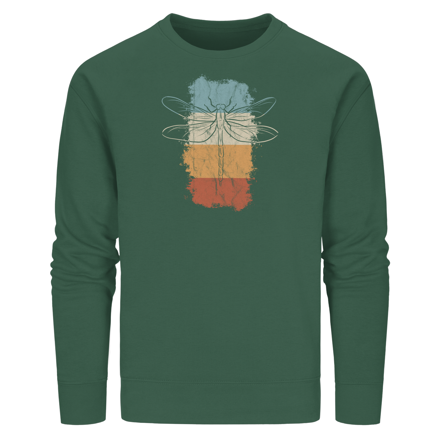 Retro Kunst Libelle | Vintage Dragonfly - Organic Basic Unisex Sweatshirt