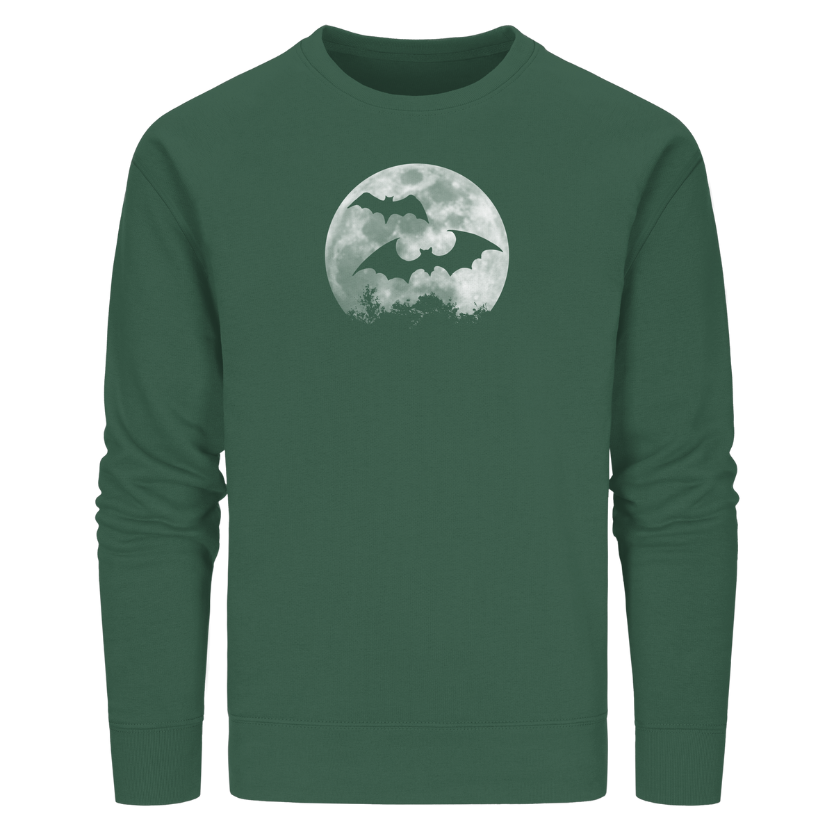 Fledermaus Silhouetten bei Vollmond - Organic Basic Unisex Sweatshirt