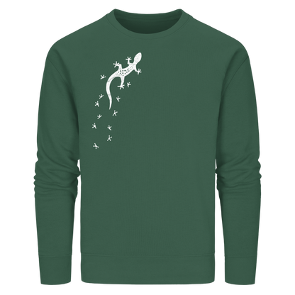 Gecko Eidechse Silhouette hell - Organic Basic Unisex Sweatshirt