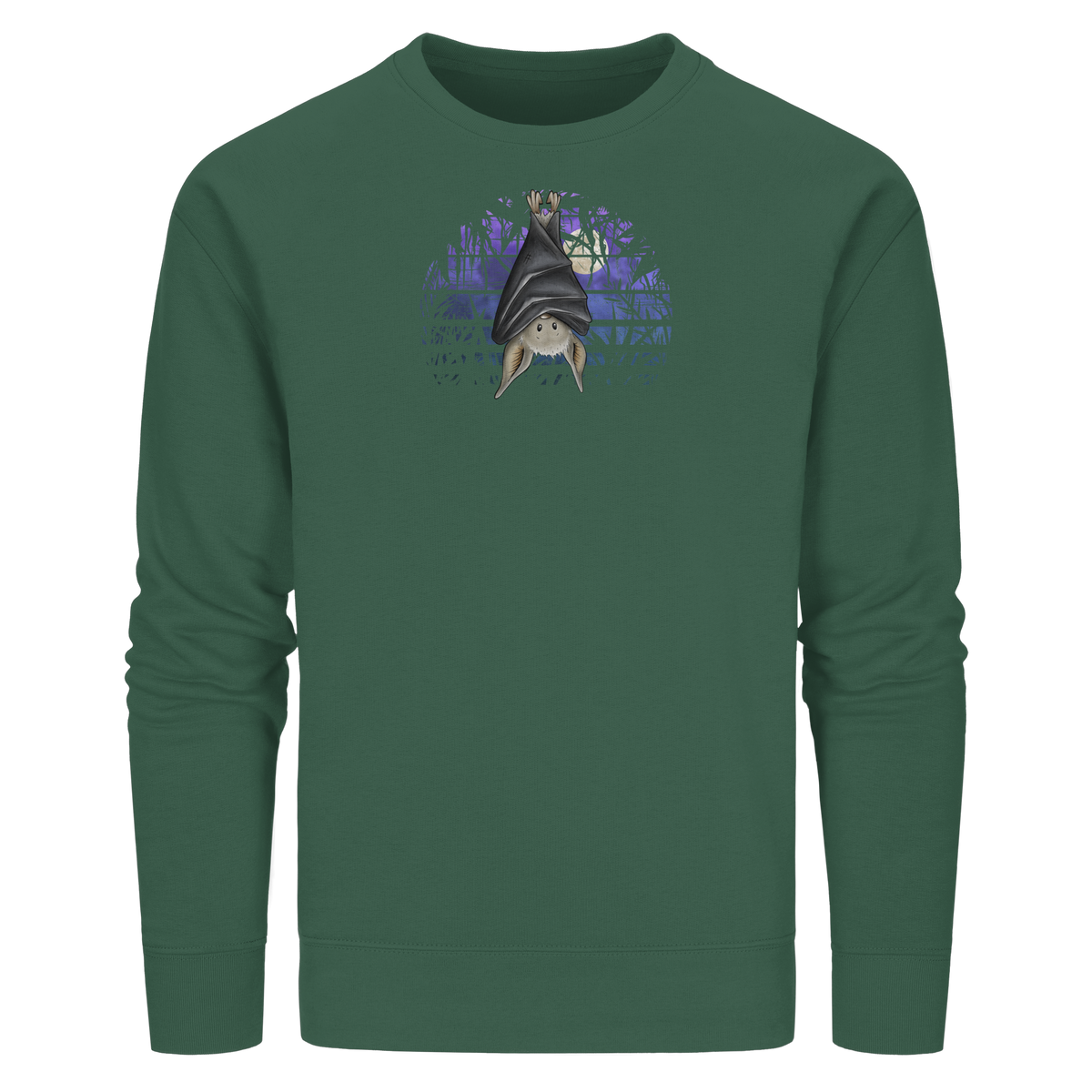 Fledermaus in blauer Nacht - Organic Basic Unisex Sweatshirt