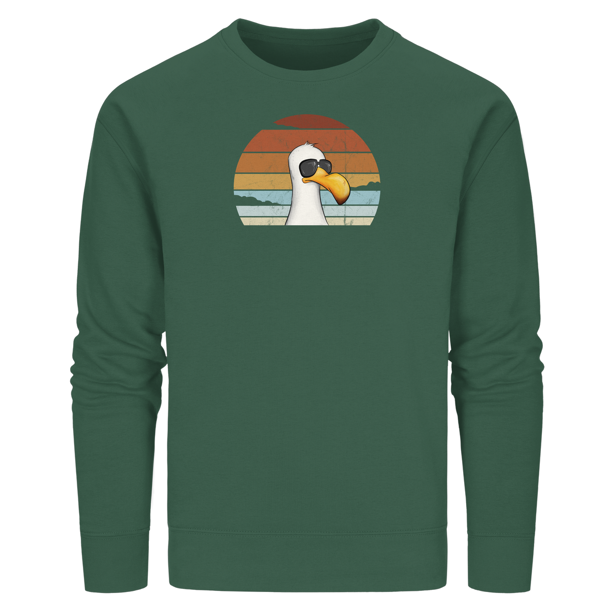 Cool lässige Retro Möwe - Organic Basic Unisex Sweatshirt